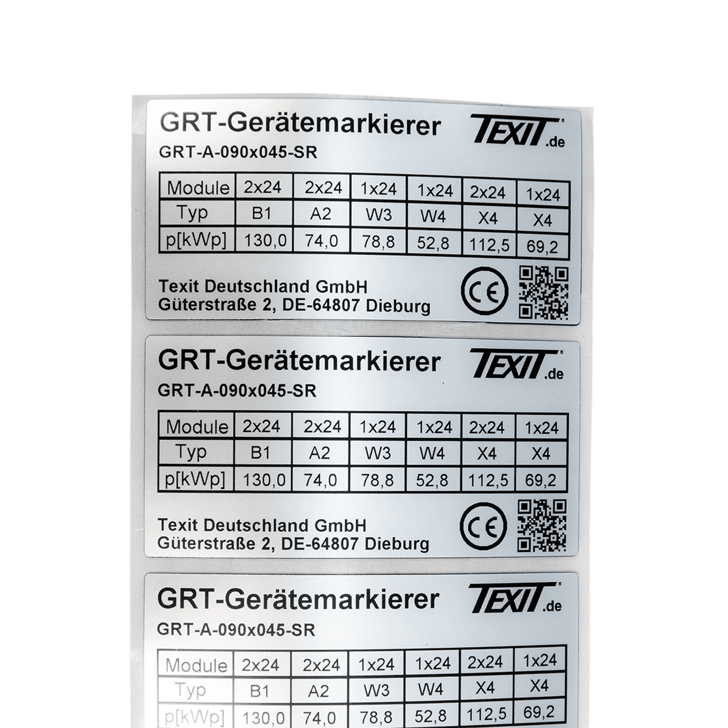 Tabliczki znamionowe Etykietowanie systemu PV